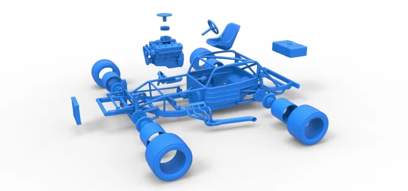 Vintage Asphalt Modified stock car Base V5 Scale 1:25 - Model preview 24