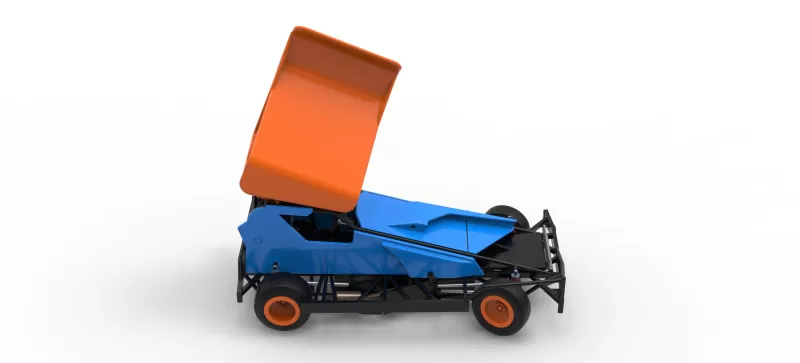 BriSCA Formula 1 Stock Car for Dirt while turning V2 Scale 1:25 - Model preview 23