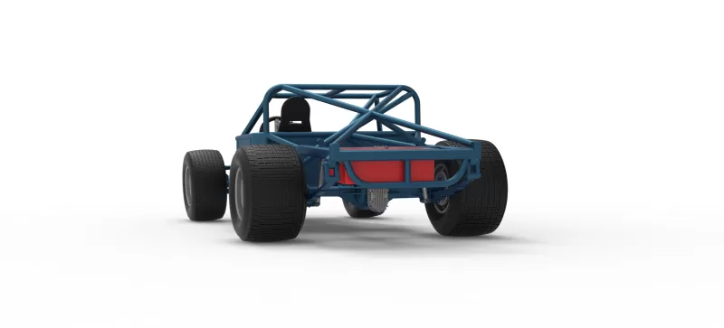Vintage Dirt late model Race car Base Scale 1:25 - Model preview 15