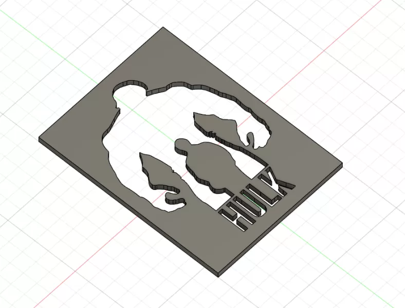 Silhouette Hulk - Marvel Wall Art - Model preview 2