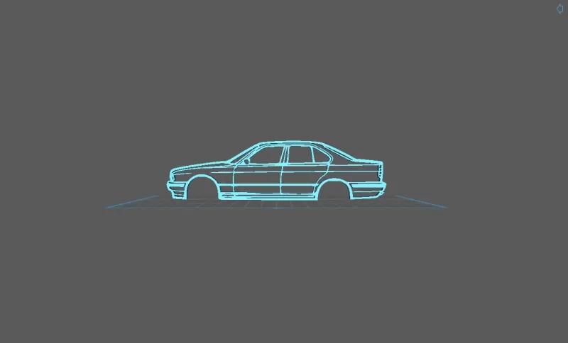 BMW - E34 Wall Art - Model preview 1