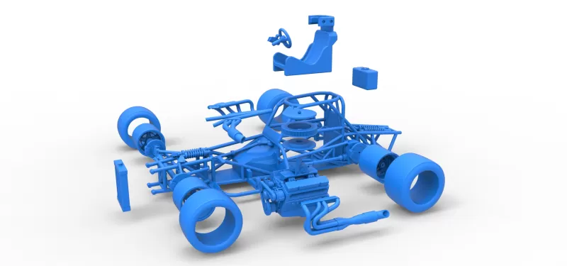 Supermodified front engine race car Base Version 4 Scale 1:25 - Model preview 28