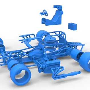 Supermodified front engine race car Base Version 4 Scale 1:25 - Model thumbnail 28