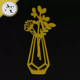 Flowers in vase - Line Art - 2D Wall Art Decor