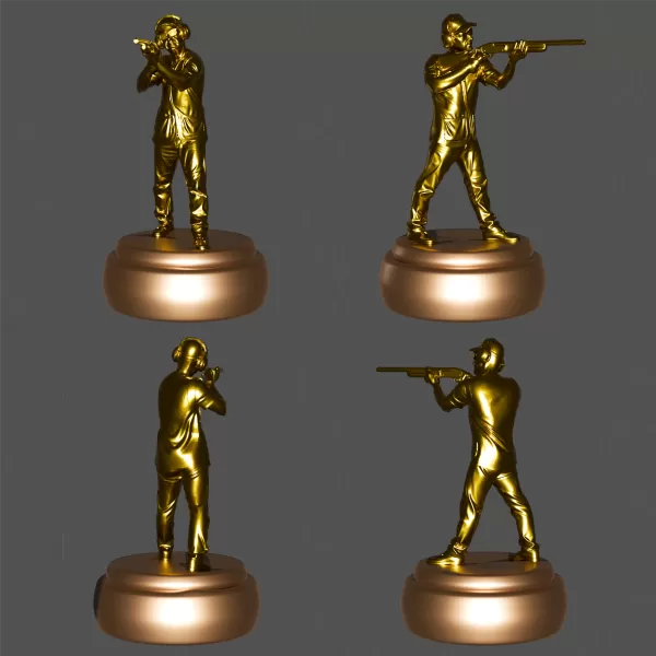 Clay Shooting 3D Character – Premium Printable STL + Blender Fil - Model preview 15