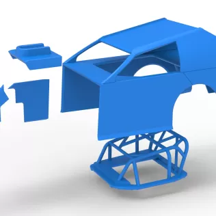 Shell of Mod Lite Race car Scale 1:25 - Model thumbnail 19