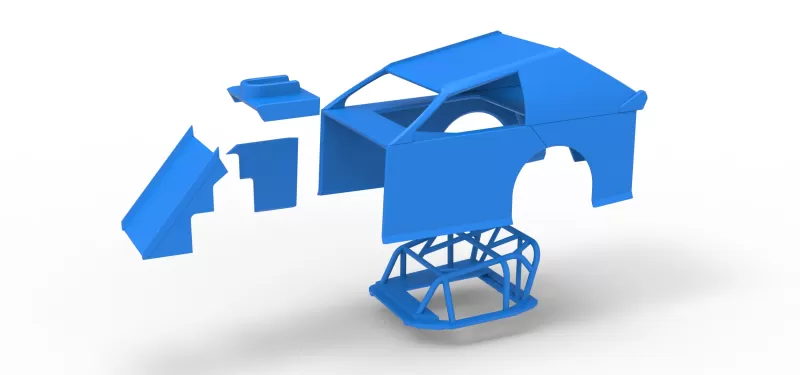 Shell of Mod Lite Race car Scale 1:25 - Model preview 19