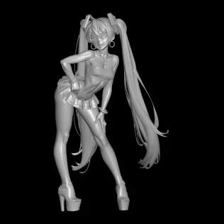 Sexy Hatsune Miku STL File, 3D Printing Model - Model thumbnail 1