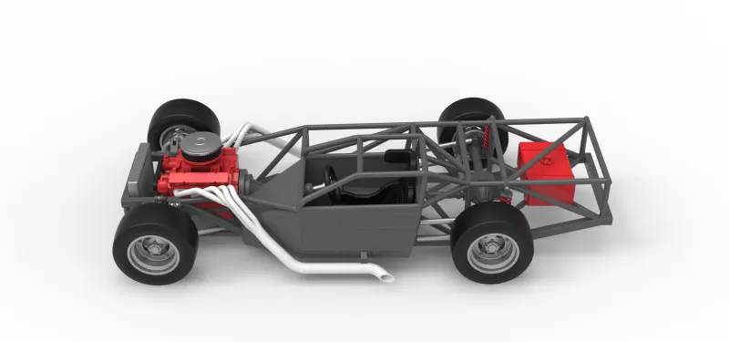 Vintage Asphalt Outlaw Super late model Base Scale 1:25 - Model preview 10