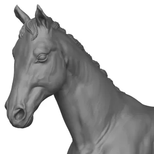 3D Printable Horse Standing Pose - Model thumbnail 2