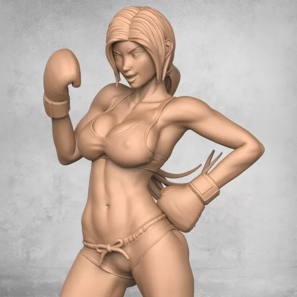 Boxer Woman Statue - Model preview 2