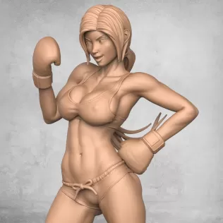 Boxer Woman Statue - Model thumbnail 2