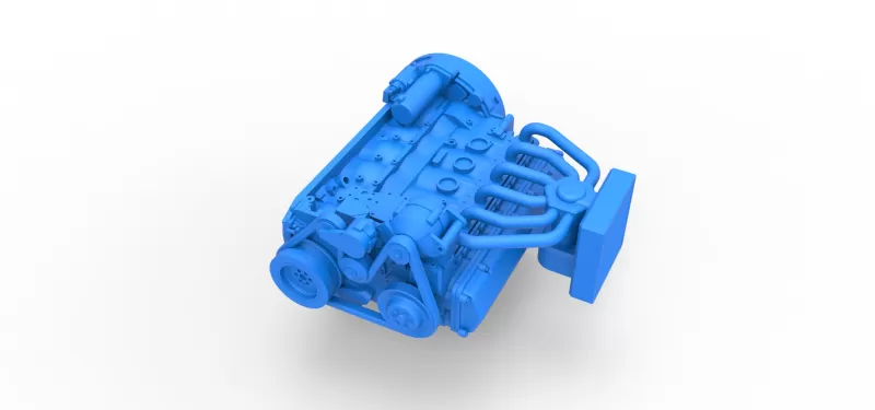Engine of Vintage Bus Scale 1:25 - Model preview 2