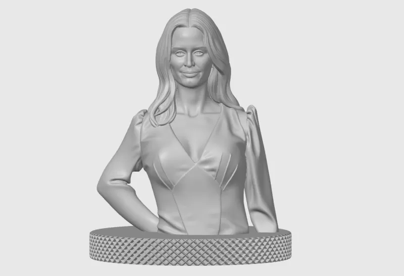 Emily Blunt 3D Bust Print - Model preview 3
