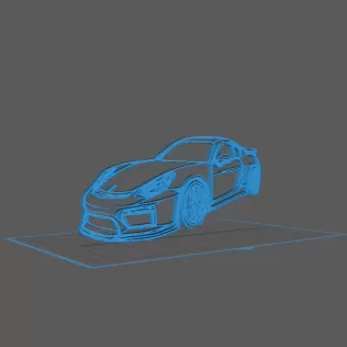 Porsche - Cayman GT4 Wall Art - Model thumbnail 1