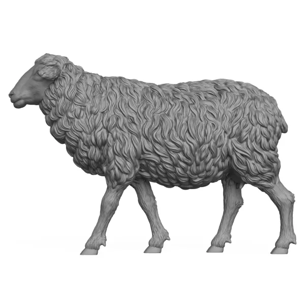 3D Printable Sheep Standing Pose - Model preview 3