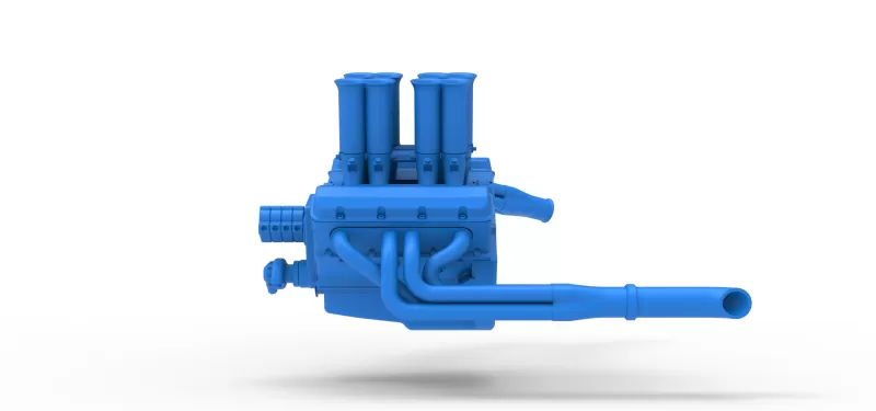 Engine V8 for Supermodified race car Version 5 Scale 1:25 - Model preview 8