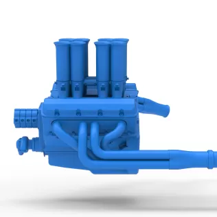 Engine V8 for Supermodified race car Version 5 Scale 1:25 - Model thumbnail 8