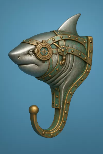 Steampunk Shark Hook - Model preview 1