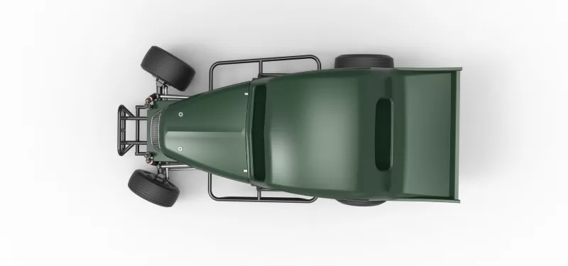 Vintage Dirt Modified stock car while turning Scale 1:25 - Model preview 11