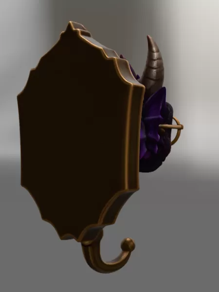 Kawaii Dragon Key Holder STL File for 3D Print - Model preview 6