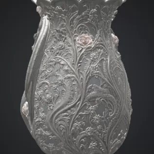 Emerald Rose Dragon Vase STL for 3D Print - Model thumbnail 11