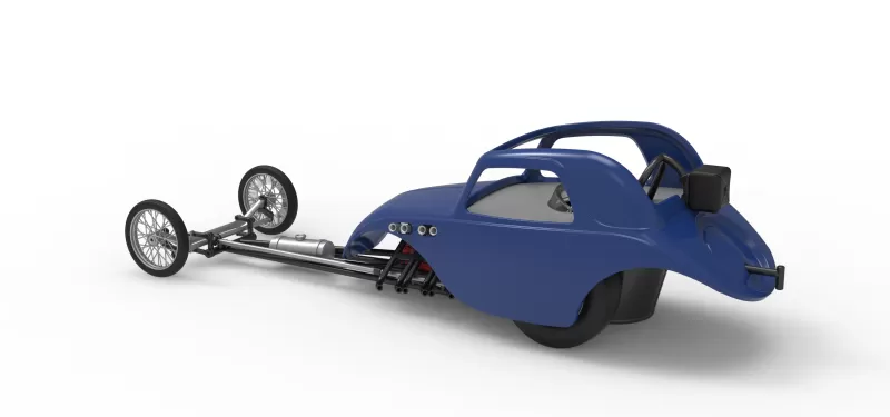 Front engine old school dragster with shell V13 Scale 1:25 - Model preview 12