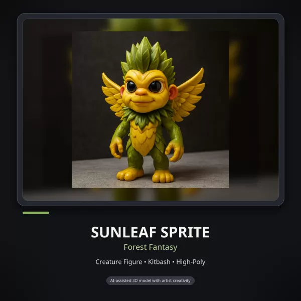 Whimsical Creature & Character Kitbash Collection – High-Poly 3D - Model preview 2