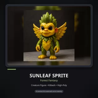 Whimsical Creature & Character Kitbash Collection – High-Poly 3D - Model thumbnail 2