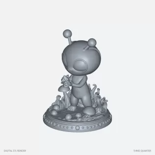 Alien Creature Figure - STL - Model thumbnail 2