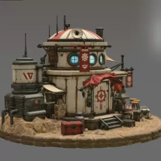 🚀 Desert Outpost Cantina STL File for 3D Print - Model thumbnail 12