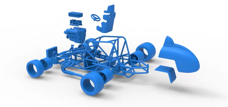 Pavement Silver Crown Car Base Version 3 Scale 1:25 - Model preview 29