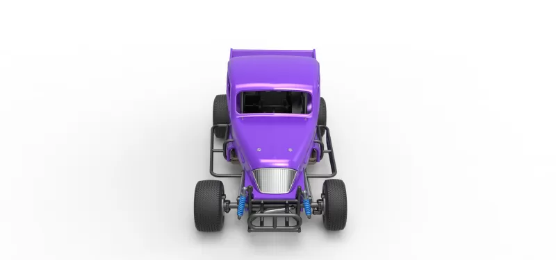 Vintage Dirt Modified stock car Scale 1:25 - Model preview 8