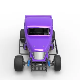 Vintage Dirt Modified stock car Scale 1:25 - Model thumbnail 8