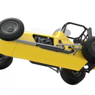 Dirt Silver Crown Champ car while turning Version 2 Scale 1:25 - Model thumbnail 3