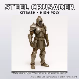 Cinematic Creature + Mech Kitbash Pack (High-Poly 3D Models) - Model thumbnail 14