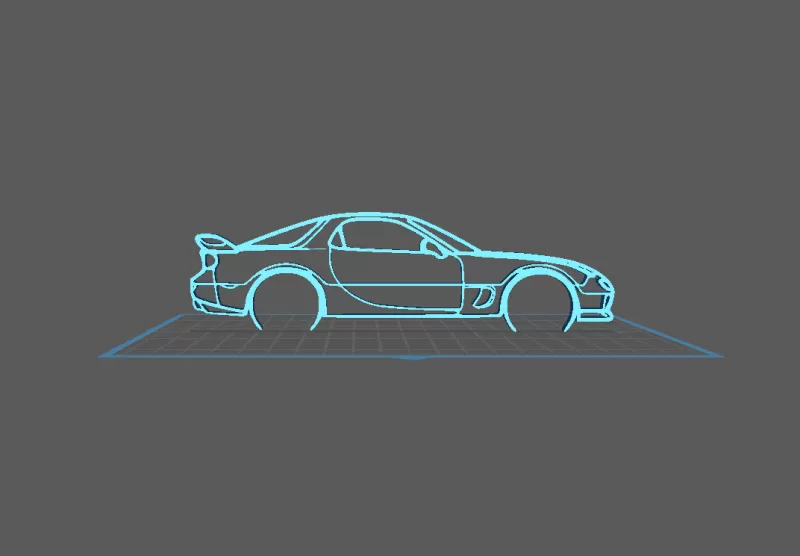 Mazda - FD RX-7 Wall Art - Model preview 2