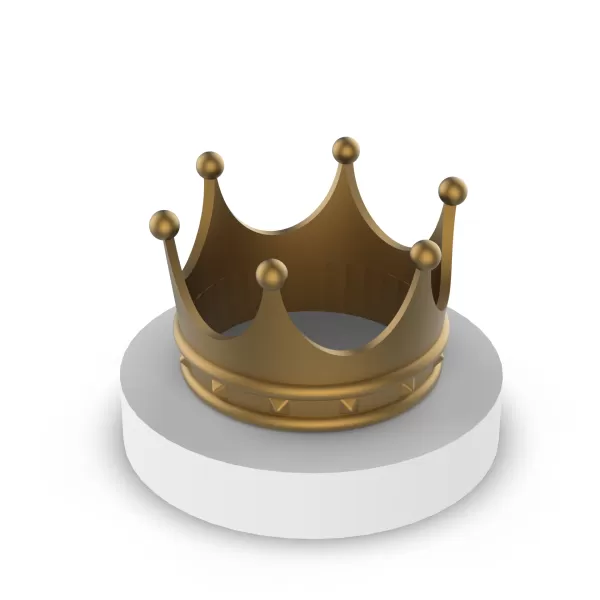 3D Crown, Gold Crown, Queen - King - Princess - Prince - Royalty - Model preview 3