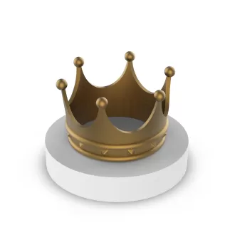 3D Crown, Gold Crown, Queen - King - Princess - Prince - Royalty - Model thumbnail 3