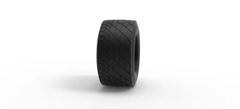 Vintage dirt tire Version 6 Scale 1:25 - Model preview 3