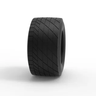 Vintage dirt tire Version 6 Scale 1:25 - Model thumbnail 3