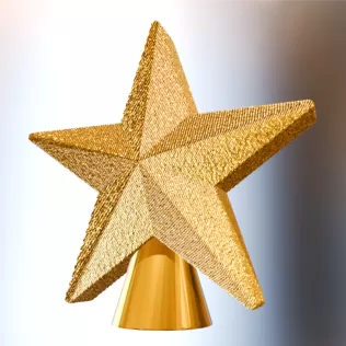 Textured Christmas Stars Kit – 3D STL Files + Blender (Editable - Model thumbnail 2