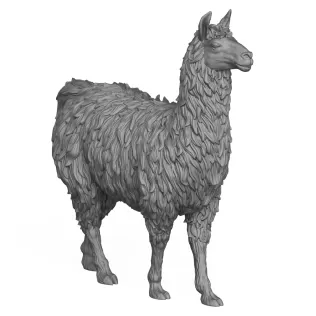 3D Printable Llama Standing Pose - Model thumbnail 5