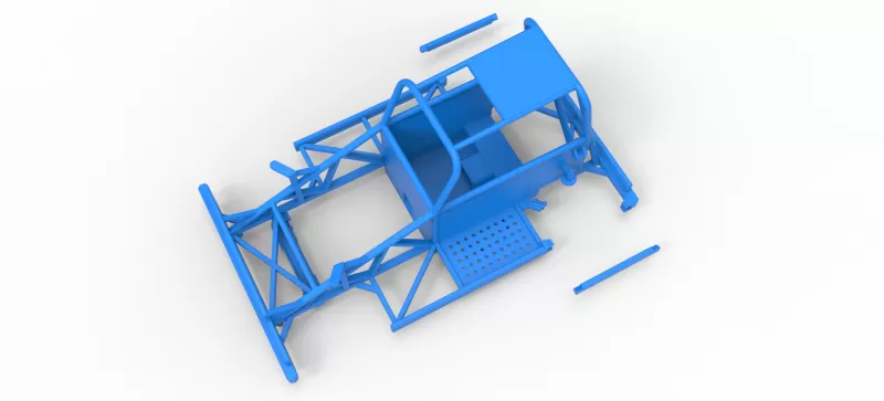 Frame of New Zealand Ministock car Version 3 Scale 1:25 - Model preview 13