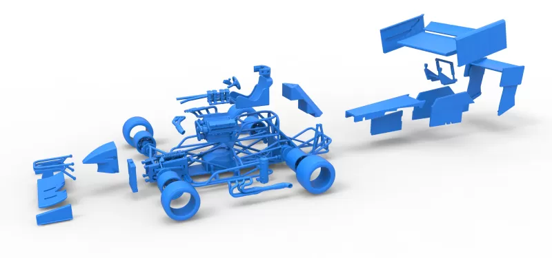 Supermodified front engine race car V4 Scale 1:25 - Model preview 29