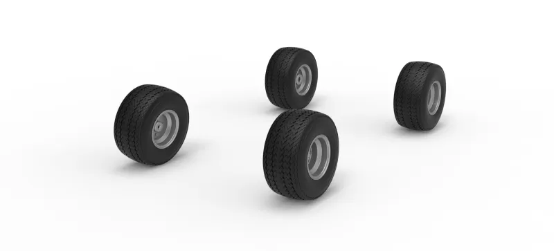 Wheel Set of BriSCA Micro Formula 2 Stock Car Scale 1:16 - Model preview 2
