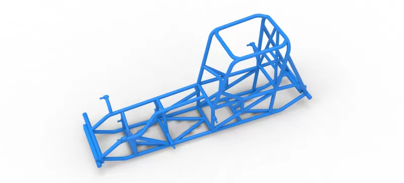 Frame of Vintage Pavement Sprint car Scale 1:25 - Model preview 3
