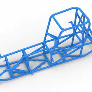Frame of Vintage Pavement Sprint car Scale 1:25 - Model thumbnail 3