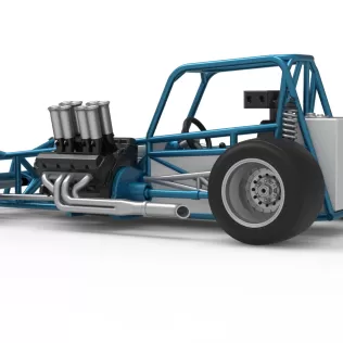 Vintage Supermodified stock car Base Version 3 Scale 1:25 - Model thumbnail 13