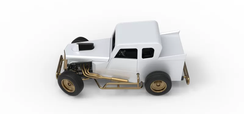 Dwarf car while turning Version 2 Scale 1:25 - Model preview 10